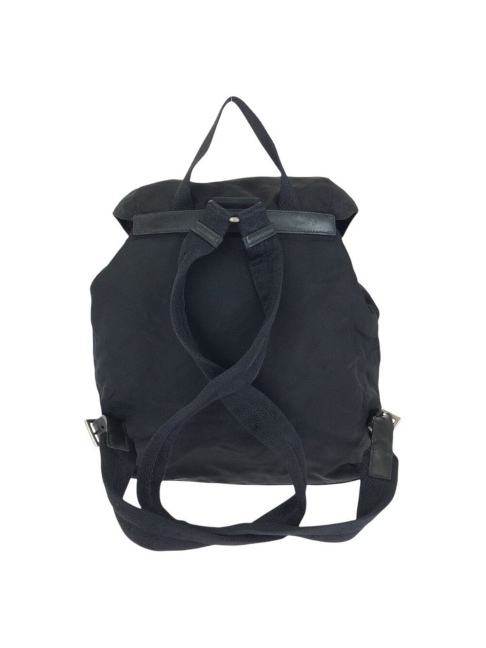 Prada Tessuto Black Silver Nylon Backpack - Picture 2 of 9